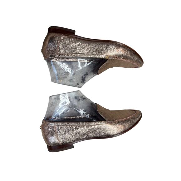 Kate Spade New York Metallic Bronze Leather Loafers Size 6.5M Preppy - Picture 5 of 9